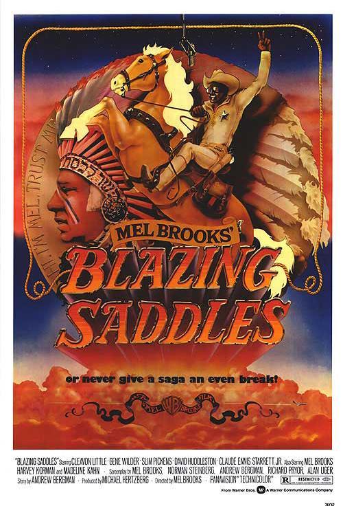 Movie Cinema Poster Art Cleavon Little BLAZING SADDLES 1974 Mel Brooks