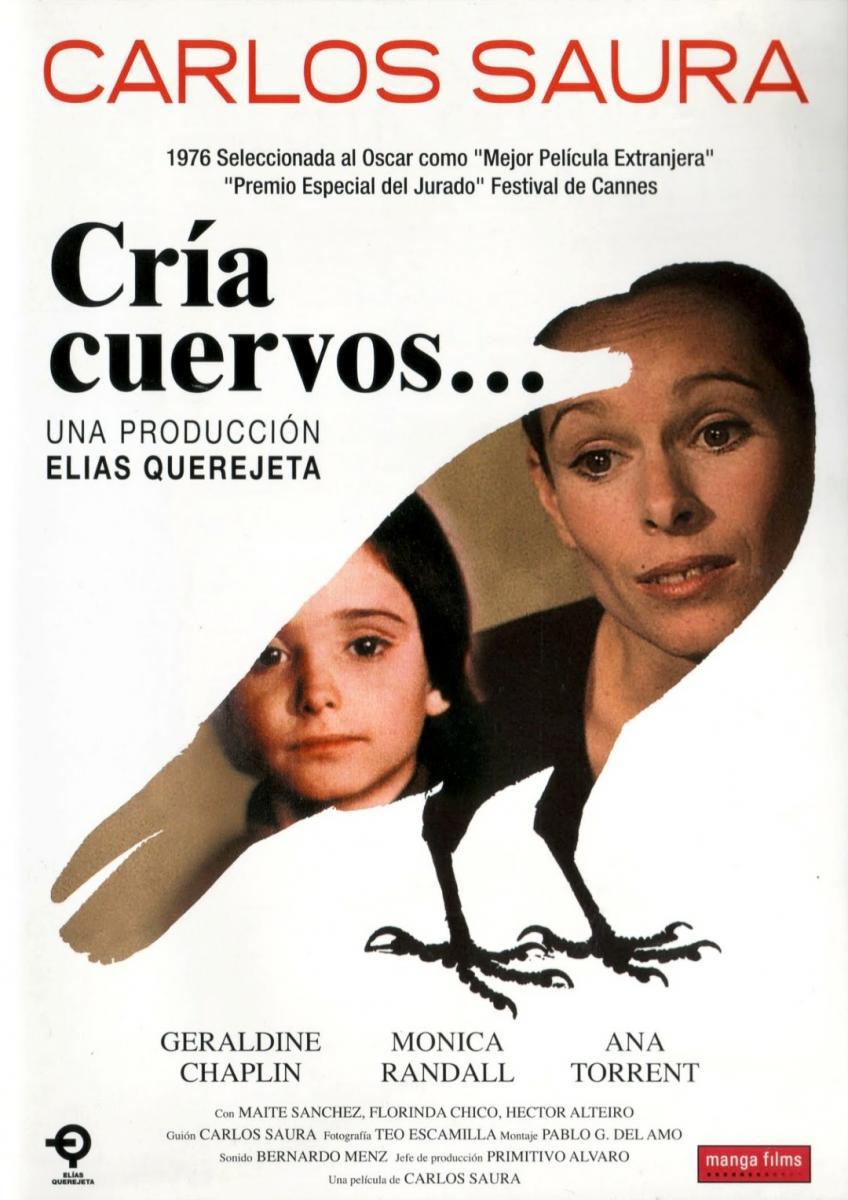 Poster of a Spanish film name Cria Cuervos or Raise Ravens. Spanish |Film