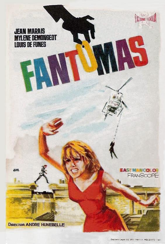 FANTOMAS (JEAN MARAIS, Louis de Funes,Mylene Demongeot) Region 2