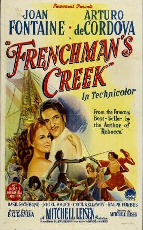 JOAN FONTAINE VINTAGE AD 1945 FRENCHMAN'S CREEK Theater Movie Release 