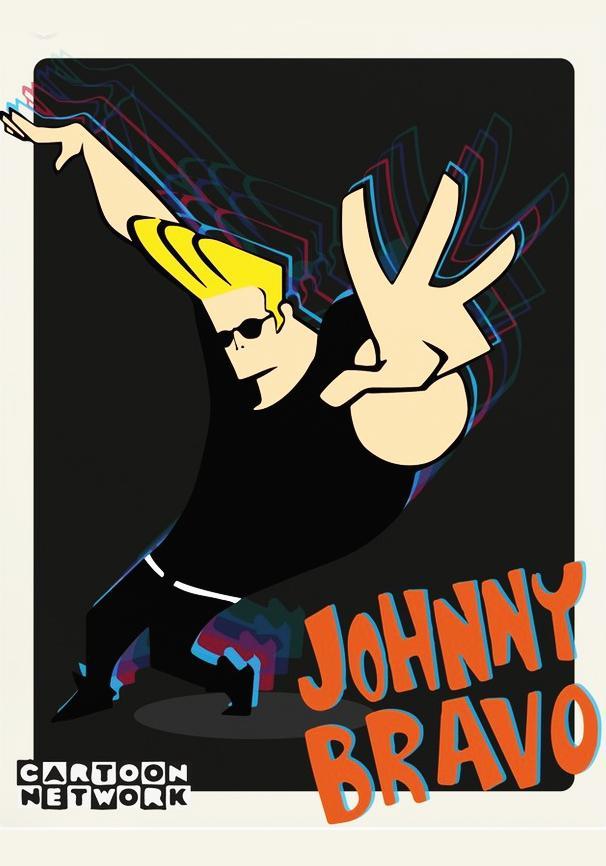 Vintage Johnny Bravo Cartoon Network 1997 Book cover Poster Lic. 90s