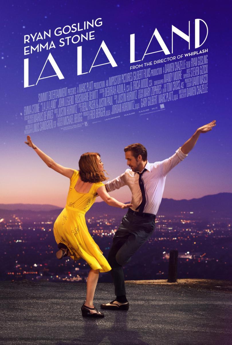 Póster oficial La La Land. Top 10 de mejores películas románticas para ver en pareja