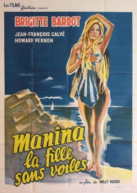 Manina La fille sans voile Brigitte Bardot movie poster 