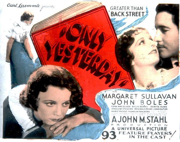 Only Yesterday (1933) - Filmaffinity