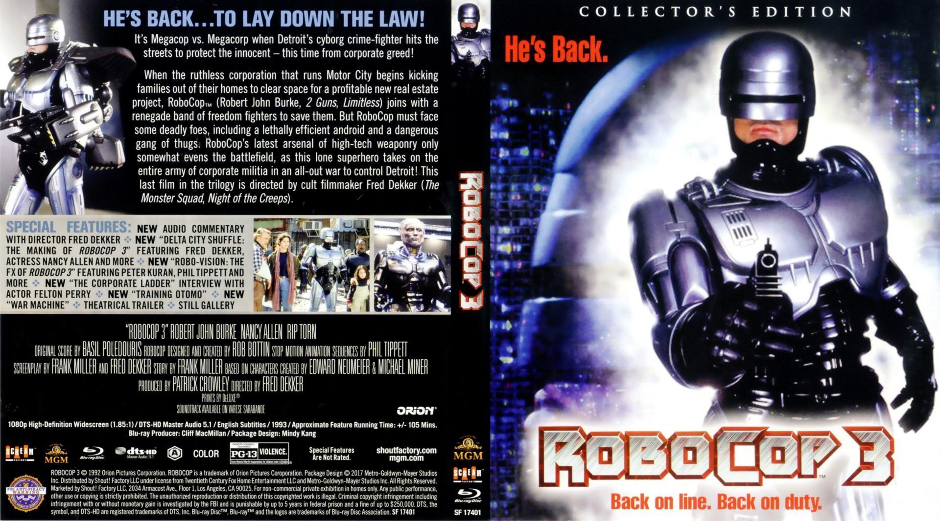 robocop 3 dvd cover