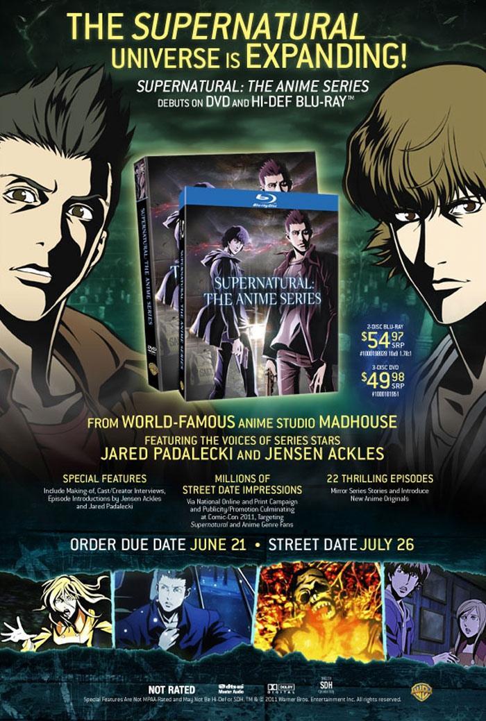 Supernatural The Anime Series Edizione Regno Unito Reino Unido DVD   lagearcomar