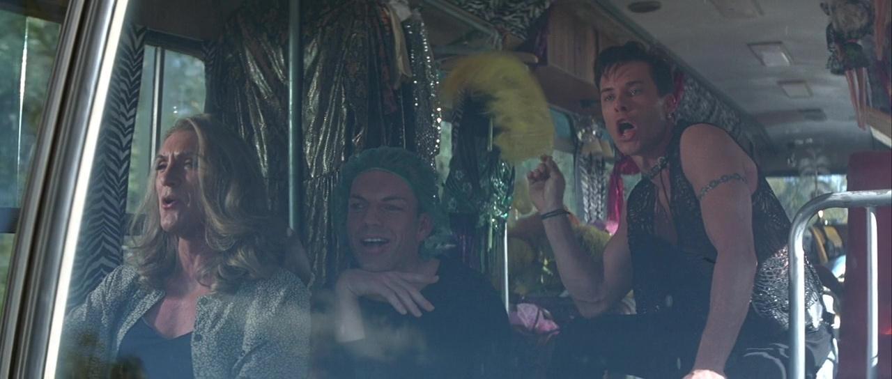 Guy Pearce and Hugo Weaving in drag in a scene from the film 'The