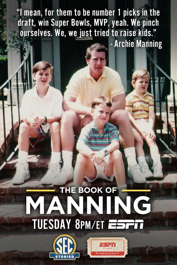 : ESPN: The Book of Manning : Archie Manning, Olivia Manning,  Cooper Manning, Peyton Manning, Eli Manning, Rory Karpf: Movies & TV