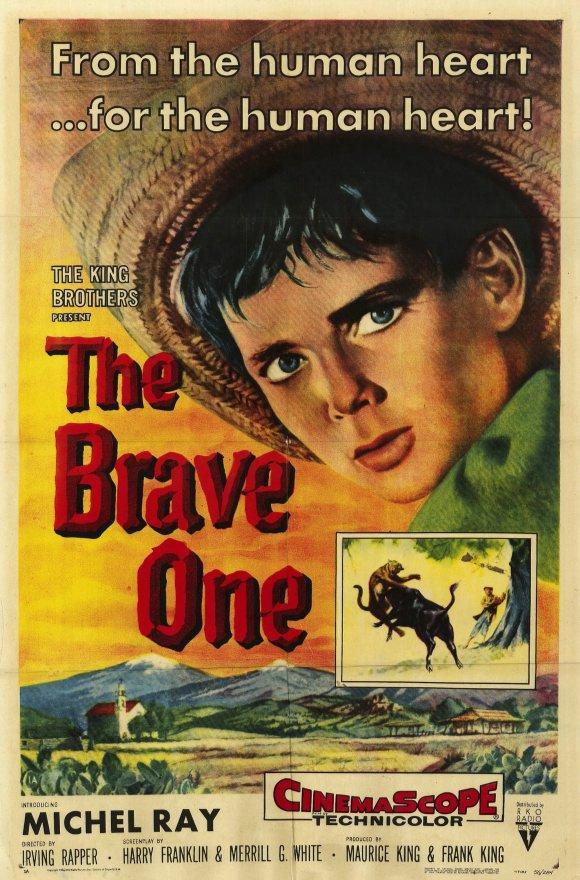 THE BRAVE ONE-1956-LOBBY CARD-DRAMA-BULL FIGHTING-MICHEL RAY NM