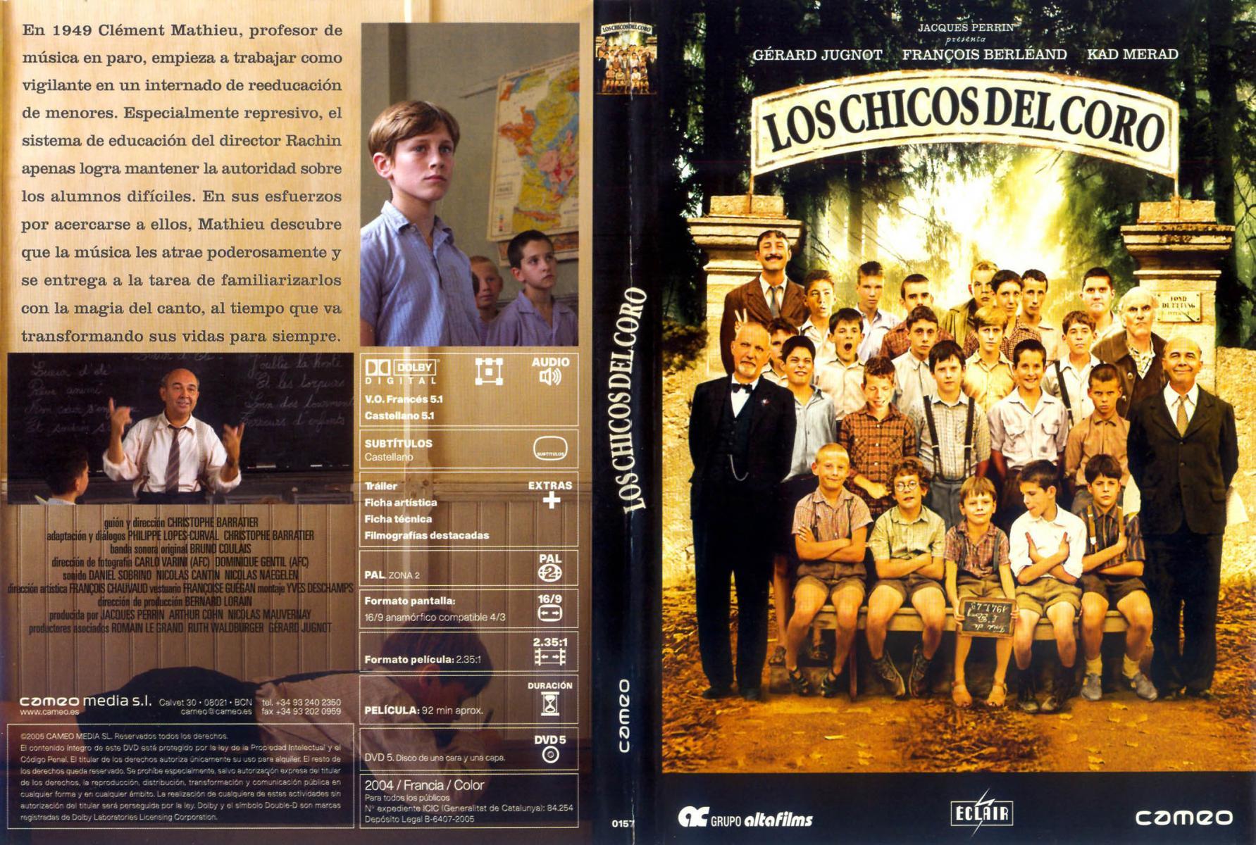 Les Choristes DVD 2004 The Chorus / Directed by Christophe