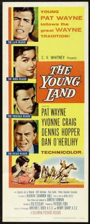 Young Land 11'x14' TITLE Lobby Card #1Pat Wayne Yvonne Craig Dennis Hopper:  (1958) Photograph