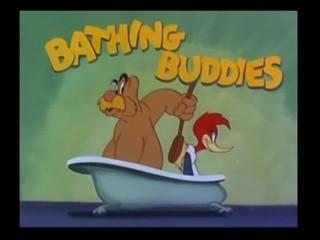 woody woodpecker bathing buddies