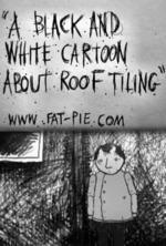 A Black and White Cartoon About Roof Tiling (C)
