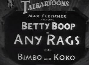 Betty Boop:  Any Rags (C)