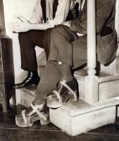 Since Humphrey Bogart was shorter than Ingrid Bergman, he wore these platform shoes during the filming of Casablanca.