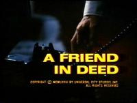 Columbo: A Friend in Deed (TV) - Posters