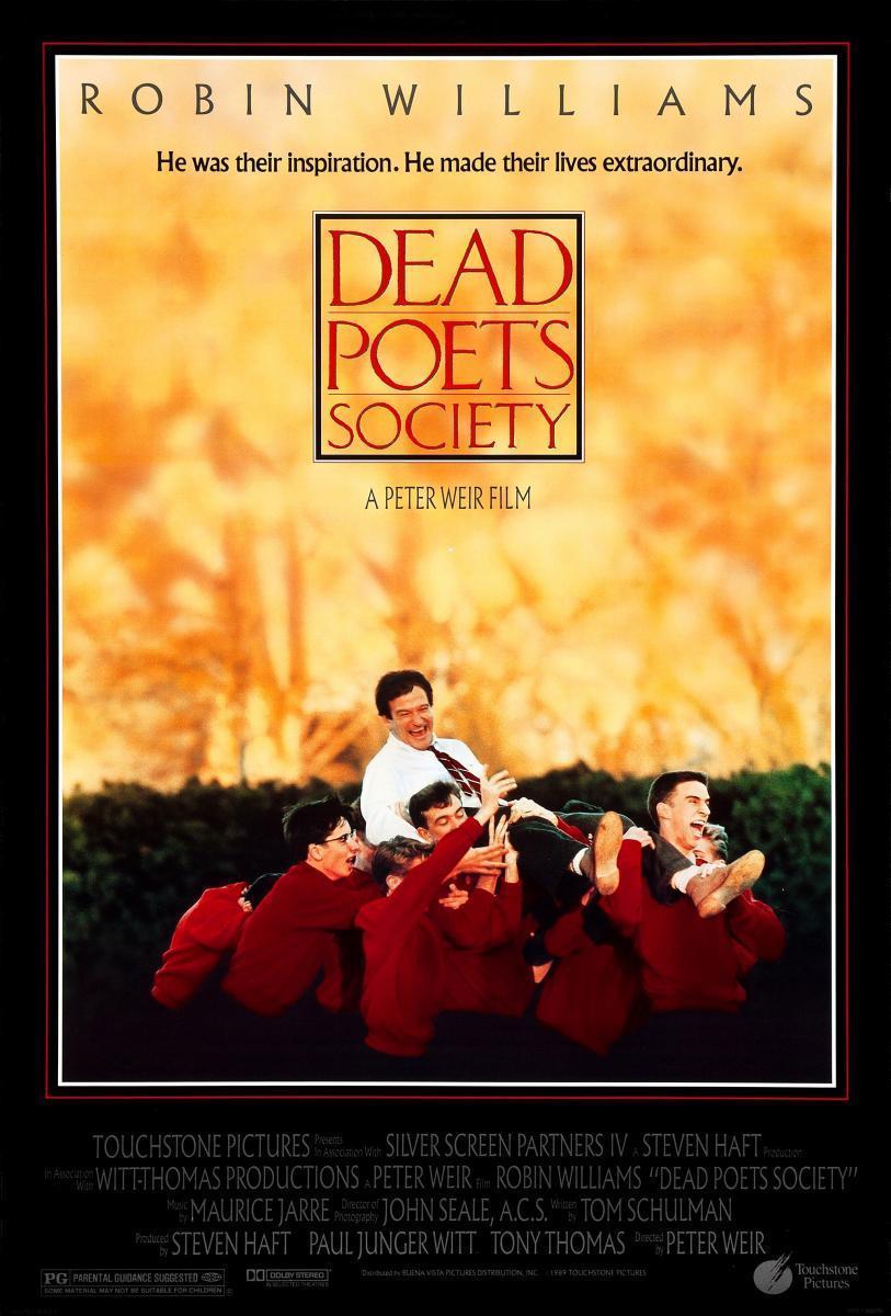Póster oficial La Sociedad de los Poetas Muertos, películas juveniles
