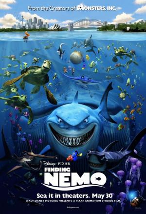 póster de la película de aventuras Buscando a Nemo
