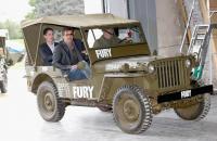 Brad Pitt, Logan Lerman & Jon Bernthal at an event for Fury (2014)
