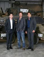 Logan Lerman, Brad Pitt & Jon Bernthal at an event for Fury (2014)