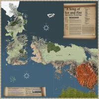 Mapa de los Siete Reinos (en el continente de Poniente), y El Norte