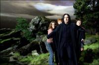 Alan Rickman, Daniel Radcliffe, Emma Watson y Rupert Grint