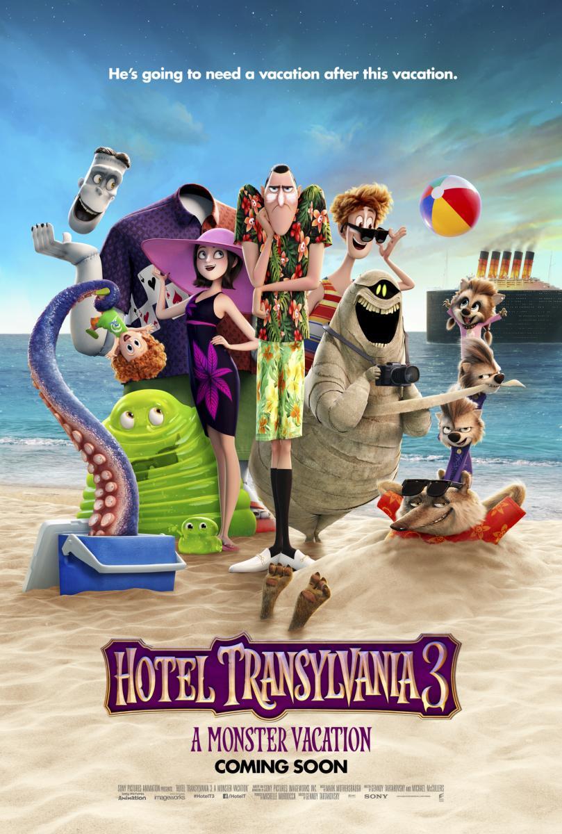 póster de la película de animación y fantasía Hotel transilvania 3