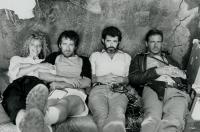 Kate Capshaw, Steven Spielberg, George Lucas (productor ejecutivo) & Harrison Ford