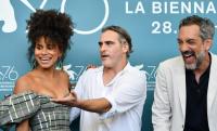 Zazie Beetz, Joaquin Phoenix & Todd Phillips  at Venice Film Festival