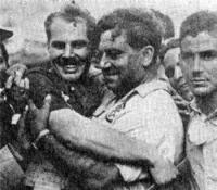 Marcilla (2º) y Marimón (1º), quien repartió el premio económico con Fangio.
