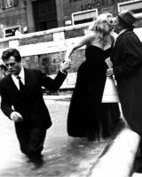 Marcello Mastroianni,  Anita Ekberg & Federico Fellini