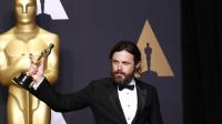 Casey Affleck with his Oscar for Best Actor
