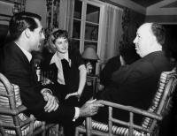 Cary Grant, Ingrid Bergman & Alfred Hitchcock