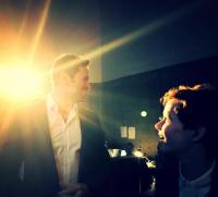 Hugh Jackman ‏& Levi Miller at Comicon 2015