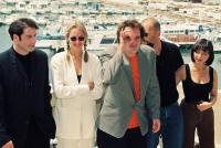 John Travolta, Uma Thurman, Quentin Tarantino, Bruce Willis &  María de Medeiros en Cannes