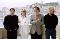 John Travolta, Uma Thurman, Quentin Tarantino & Bruce Willis en el Festival de Cannes 1984