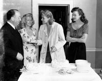 Alfred Hitchcock, Ingrid Bergman & Rhonda Fleming