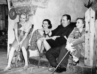 Alfred Hitchcock, Googie Withers, Margaret Lockwood & Sally Stewart