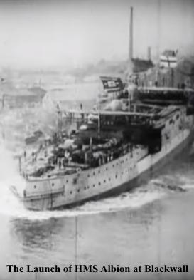 The Launch of HMS Albion at Blackwall (S)