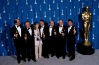 Jonathan Demme, Jodie Foster & Anthony Hopkins en los premios Oscar de 1991