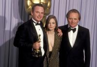 Dancing with Wolves' Screenwriter Michael Blake with Jodie Foster & Anthony Hopkins in 1991 