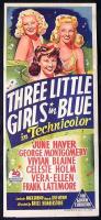 Tres jovencitas vestidas de azul  - Posters