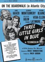 Tres jovencitas vestidas de azul  - Posters