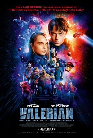póster de la película de ciencia ficción  Valerian y la ciudad de los mil planetas 